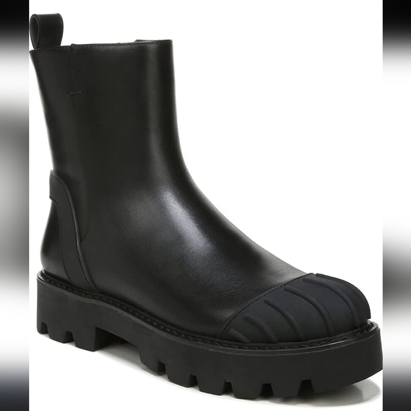 LEATHER Chelsea boots By Sarto, weather resistant, black size 7 - Picture 1 of 5
